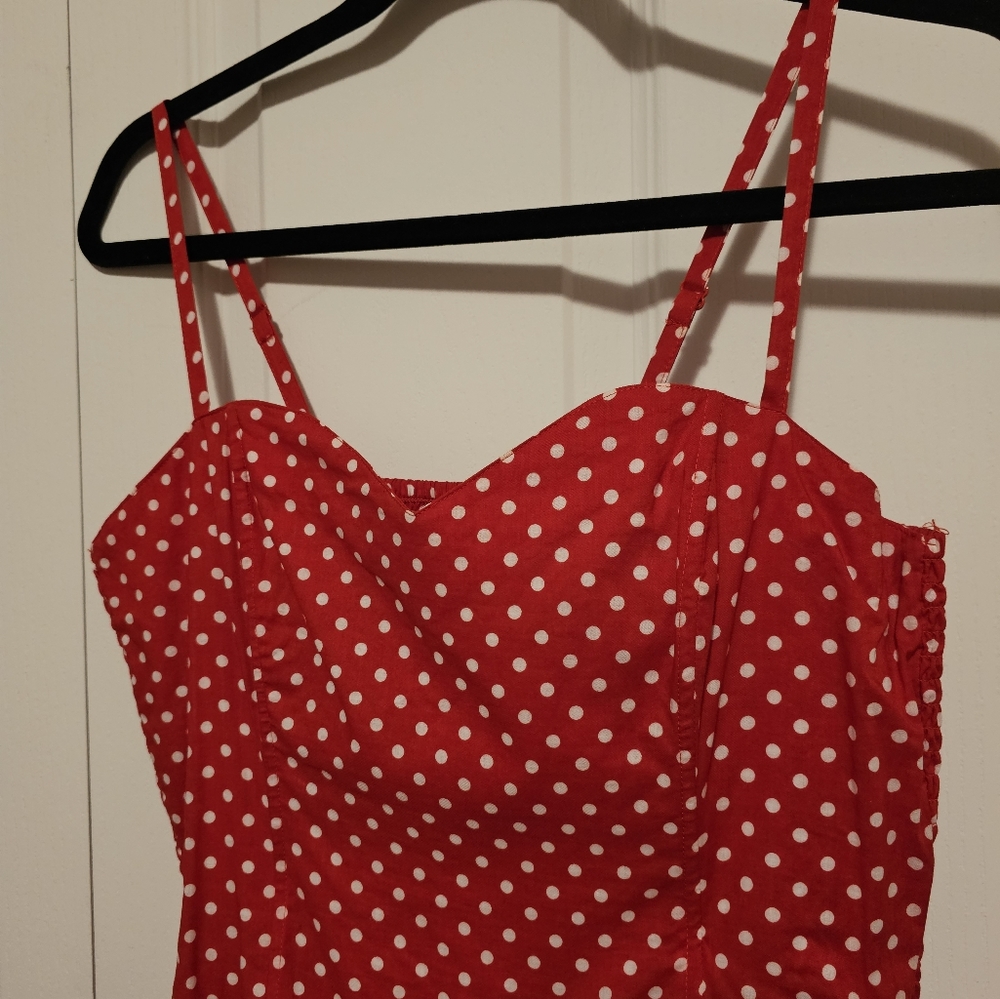 EUC Red Polka Dotted Sweetheart H&M dress